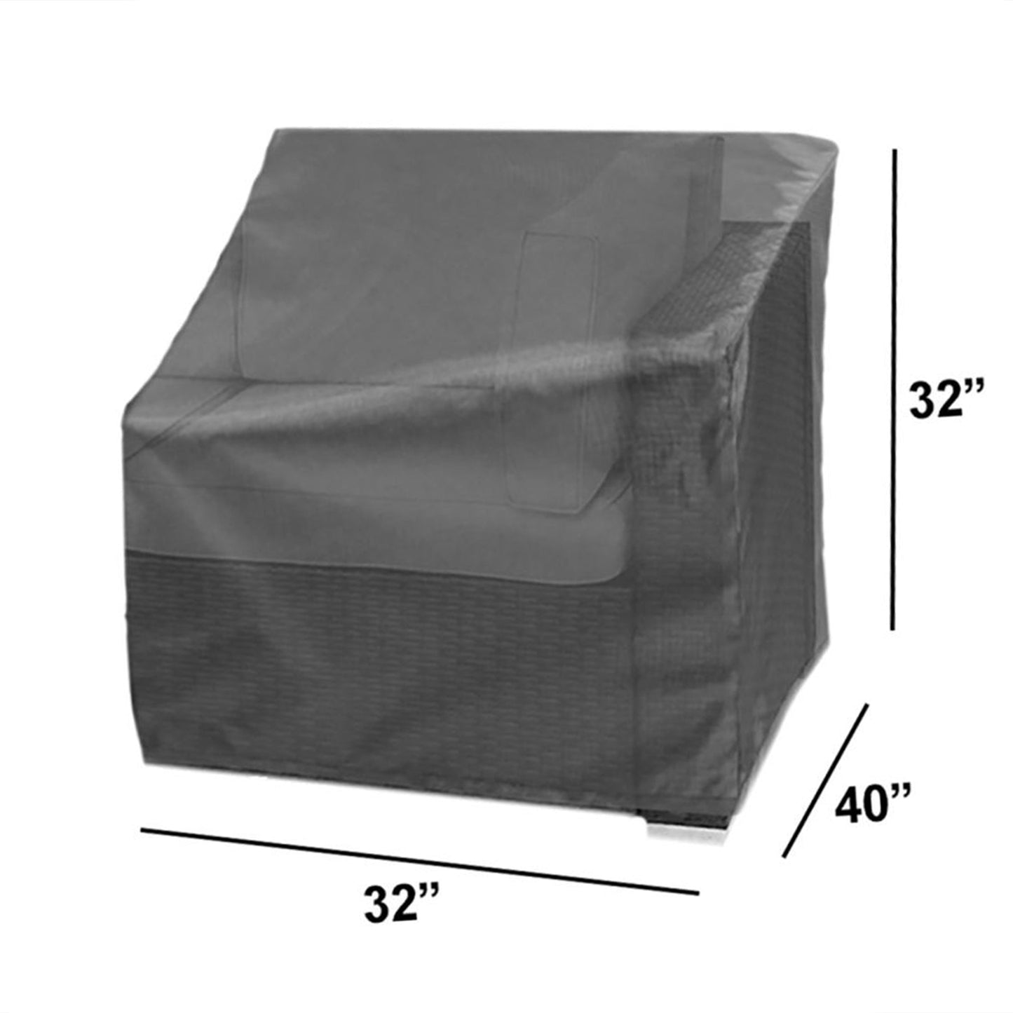 Modular Cover Left End - 32"Wx40"Dx32"H - Mercury