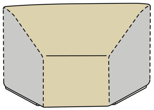 Modular Cover Round Corner - 50"Wx40"Dx32"H - Mercury