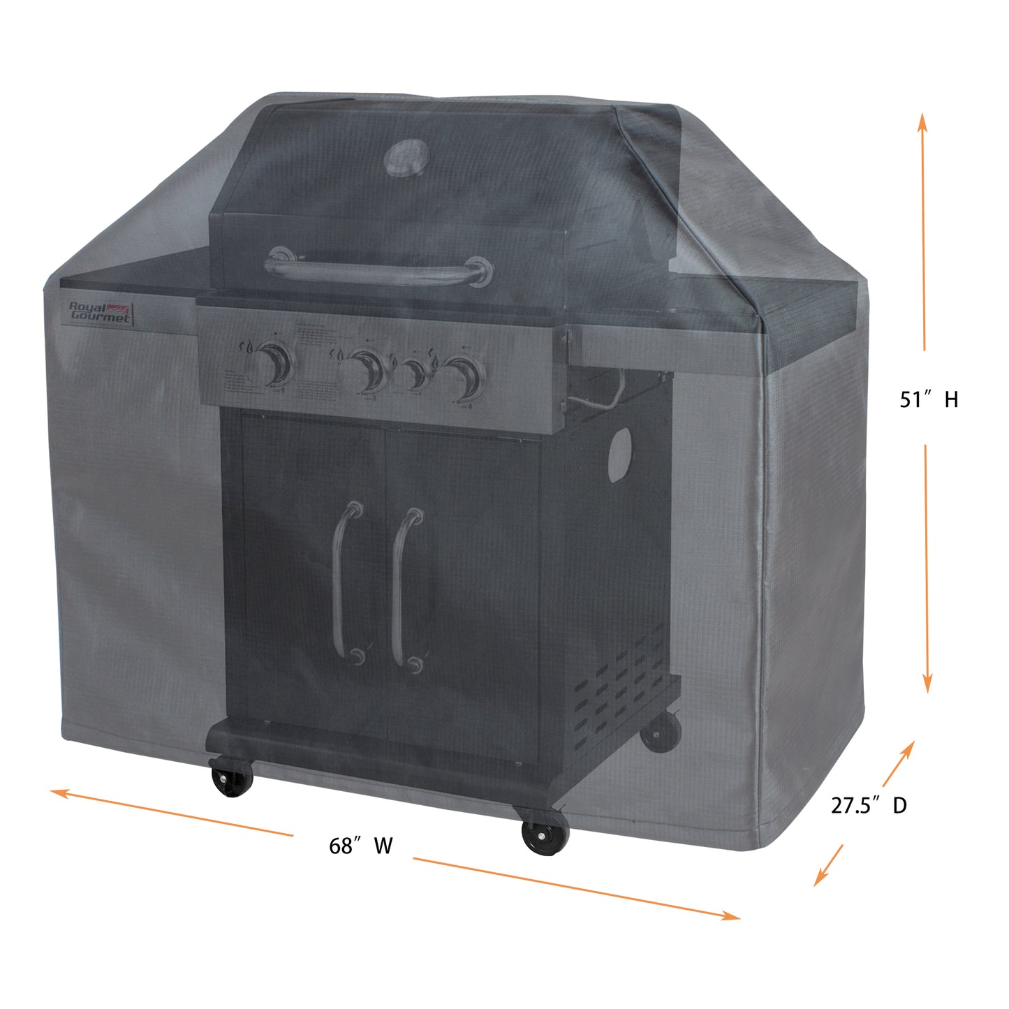 Grill Cover Platinum 32" Grill Cart Cover (68"x27.5"x51")
