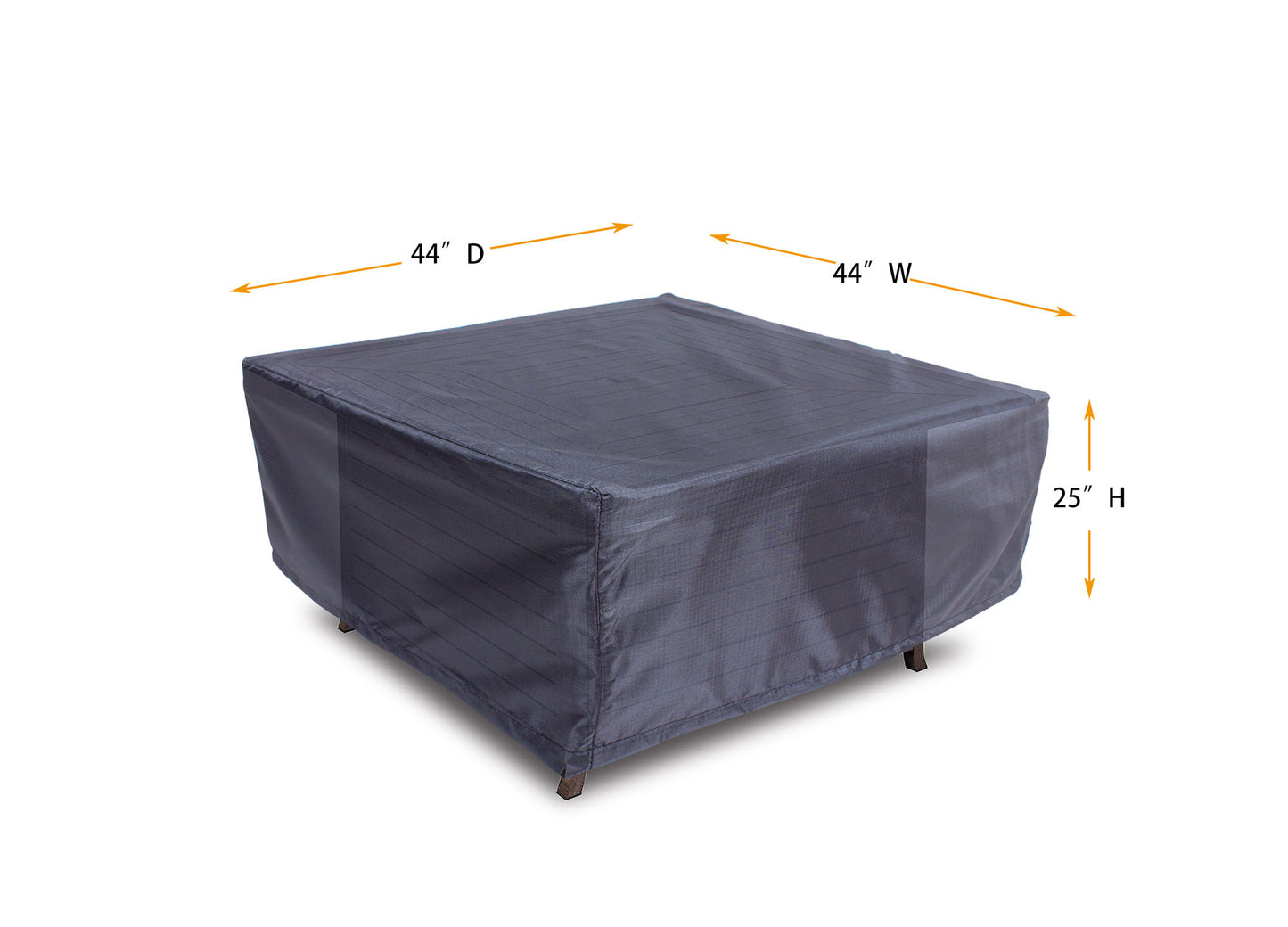 Fire Table Cover Square - 44" W x 44" D x 25" H Gold