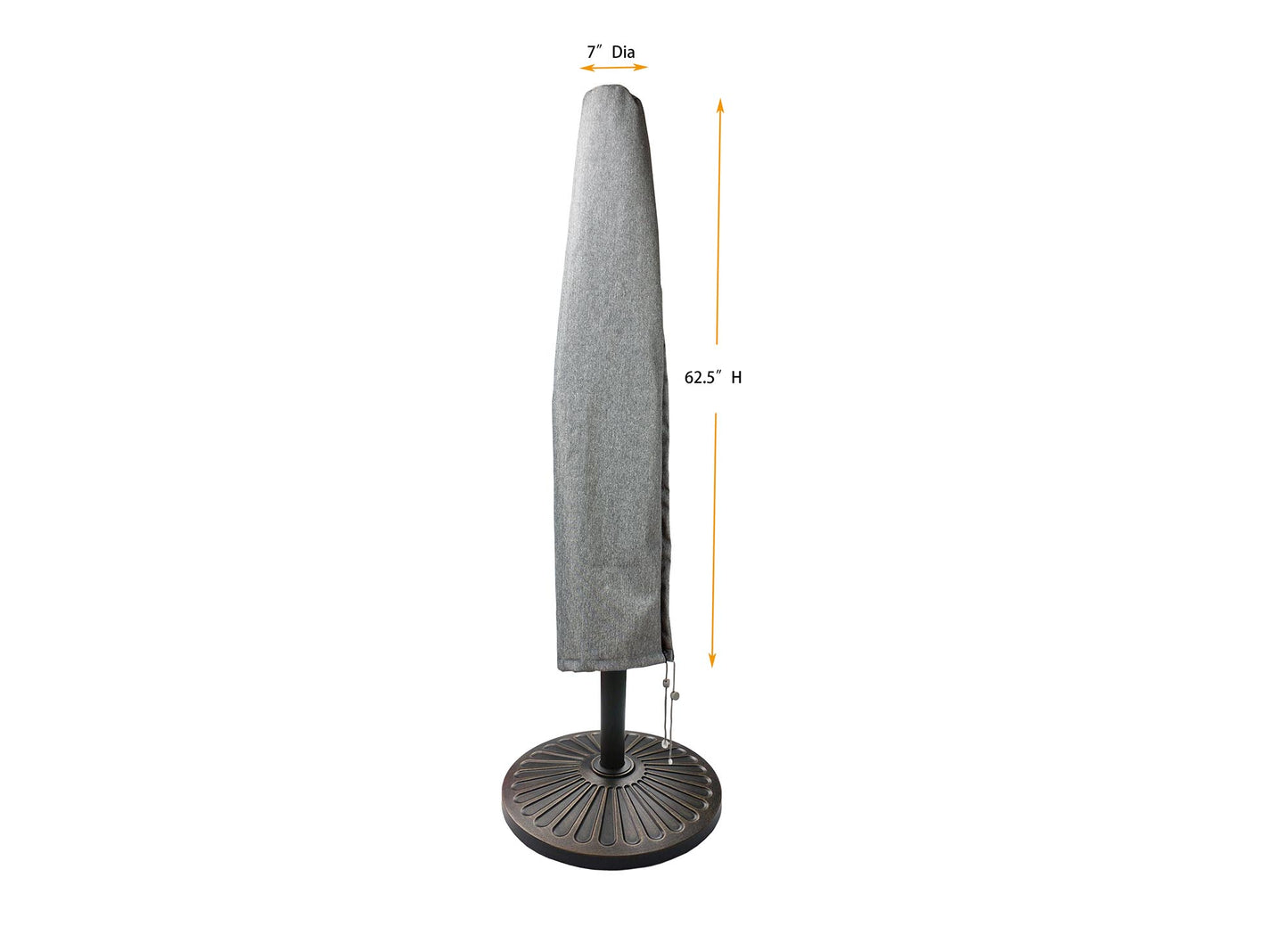 Umbrella Cover (Market Style) Round 9' - 7"Dia x 62.5"H Platinum