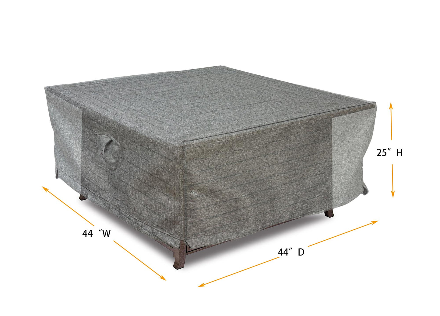 Fire Table Cover Square - 44" W x 44" D x 25" H Platinum