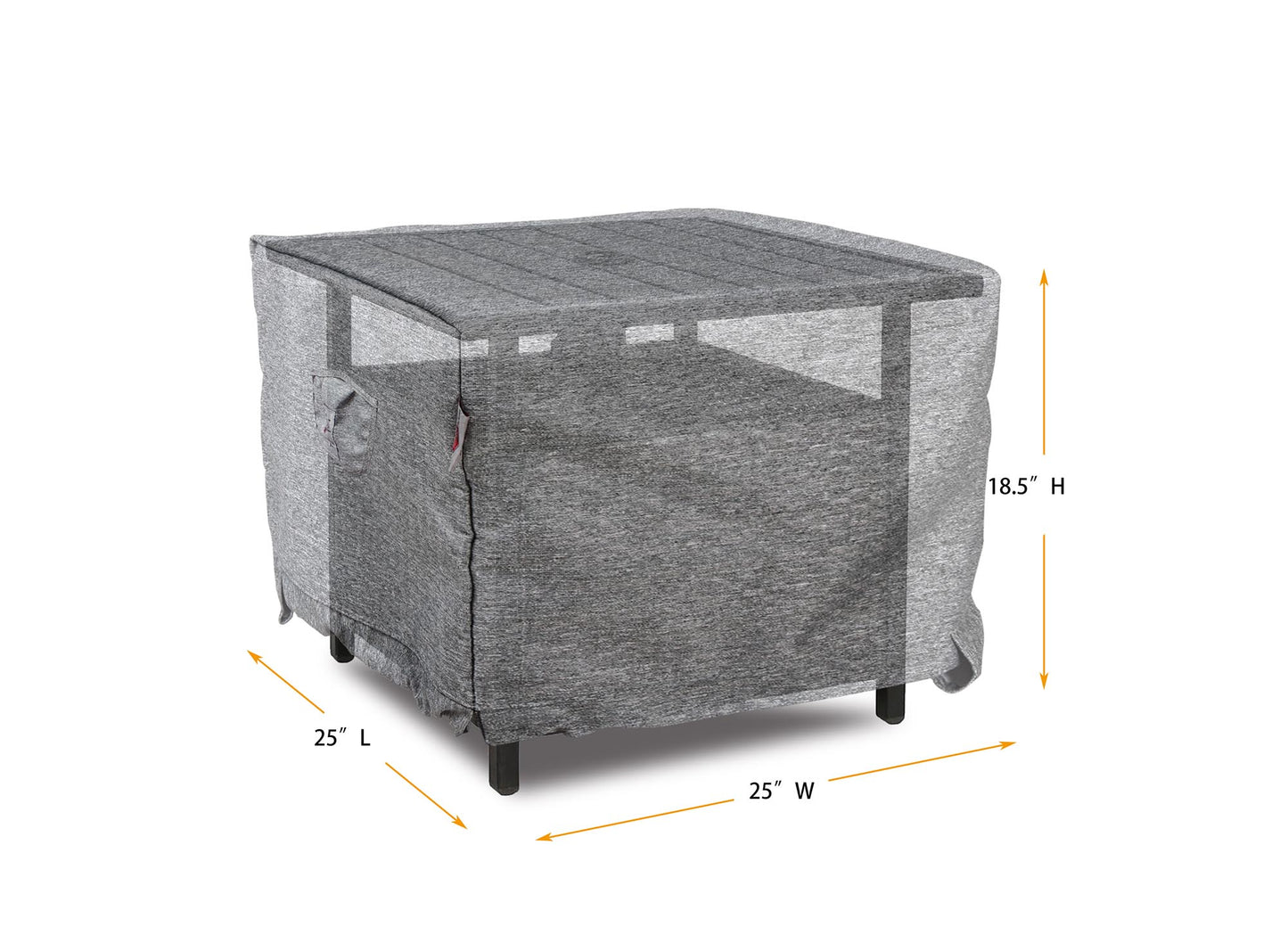 Premium Heavy-Duty Accent Table Cover - 3-Layer Water & UV-Resistant, Platinum Series, 25''Wx25'Dx18.5''H for Outdoor Patio Furniture