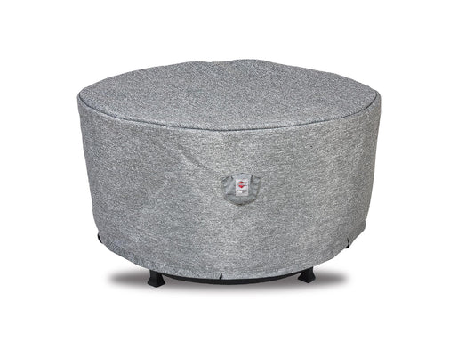 Premium Heavy-Duty Round Fire Table Cover - 3-Layer Water & UV-Resistant, Platinum Series, 36.5'Dia'x25''H for Outdoor Patio Furniture