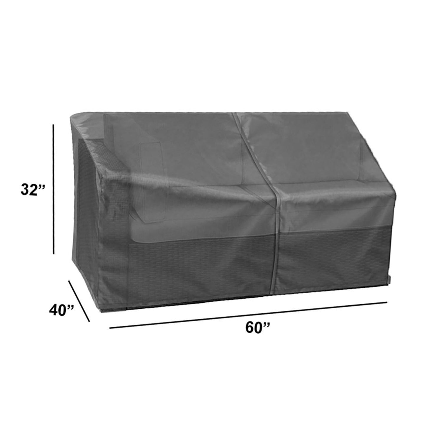 Modular Cover Loveseat Right End - 60"Wx40"Dx18"H
- Mercury