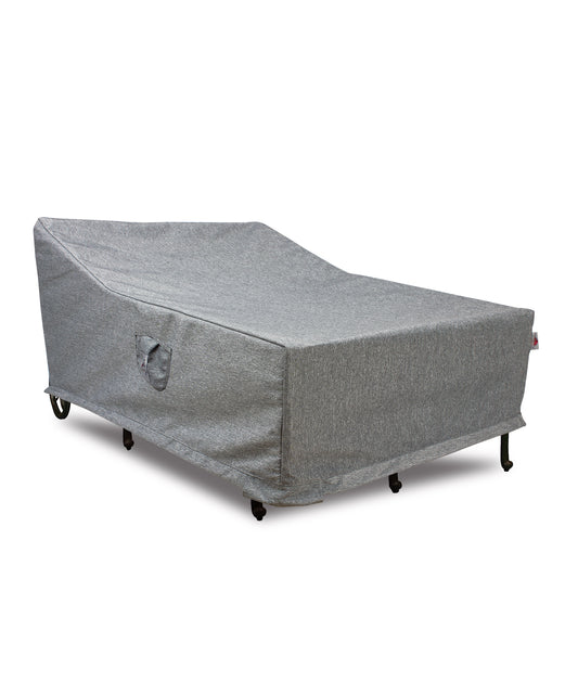 Double Chaise Lounge Cover - 73"long x 56"W x 18"/22.5"/37"H - Platinum