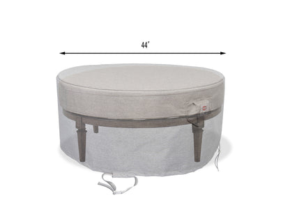 Ottoman Cover Round - 44" Dia x 28" H - Platinum