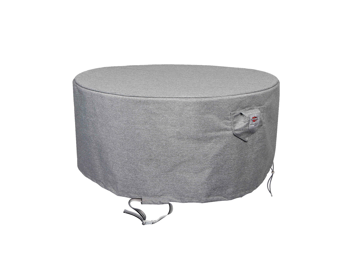 Ottoman Cover Round - 44" Dia x 28" H - Platinum