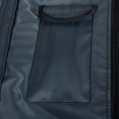 Durable Outdoor TV Cover for 50" TVs - Weatherproof, Dustproof & UV Resistant with Secure Fit shows inside fabric detail.