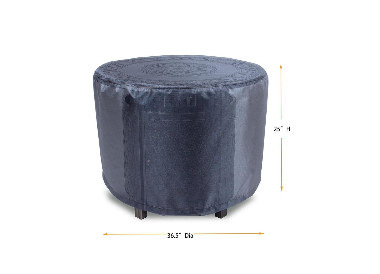 Round Fire Table Cover - DIA36.5''x25''H  - Mercury