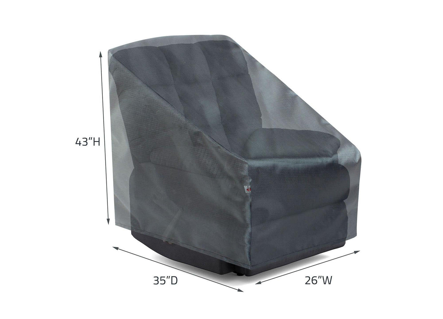 Recliner Chair Cover - 26"Wx35"Dx43"H - Mercury