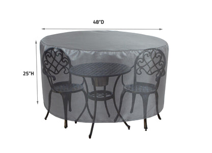Round/Square Table Chair Cover 36" - DIA48"X25"X25"H - Mercury