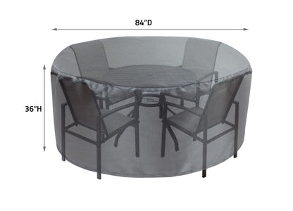 Round/Square Table Chair Cover 48" - DIA84'"x36'" - Mercury