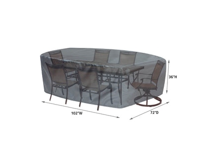 Shield Mercury Cover for 584 Fits Medium Oval/Rectangle
Table & Chairs w/8 ties,
elastic & spring cinch lock