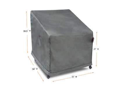 Chair Cover Club Chair Large High Back -Titanium 32"W x 34"D x 39.5"H