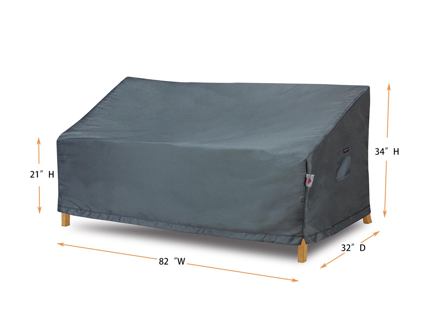 Sofa Cover Medium - 86"W x 35"D x 24''/36"H Titanium