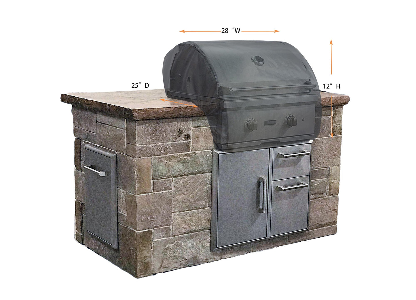 Grill Cover Titanium 26" Build-in Grill Cover (28"x25"x12")