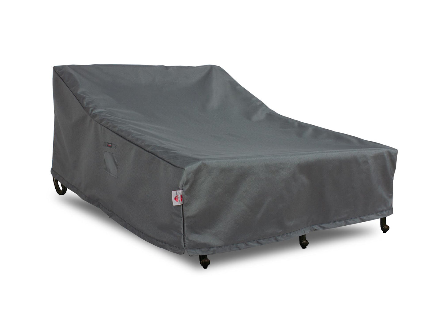 Double Chaise Lounge Cover Rectangle - 73"W x 56"D x 18''/22.5"/37''H Titanium