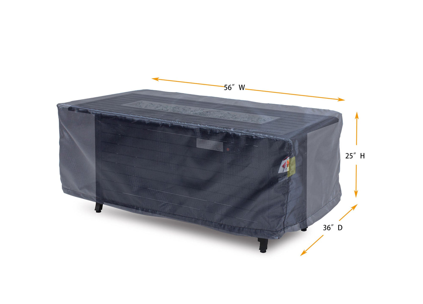 Rectangle Chat Table Cover - 56" W x 36" D x 25" H - Mercury