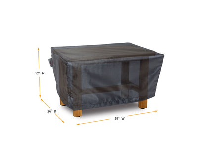 Ottoman Cover - 29" W x 26" D x 17" H - Mercury